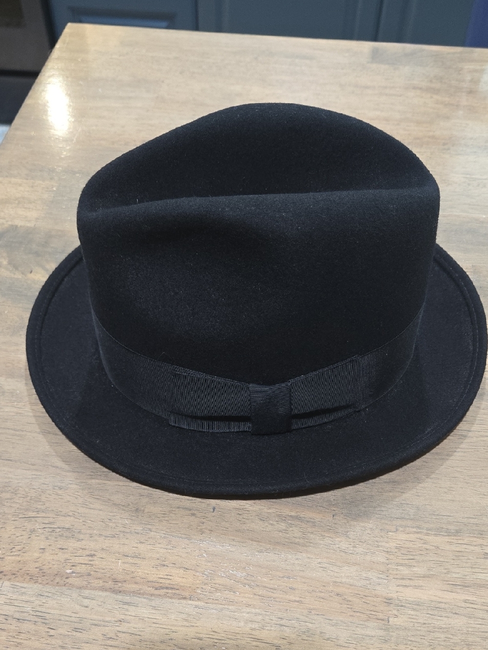Tiger Pride Classic Black Wool Fedora Hat